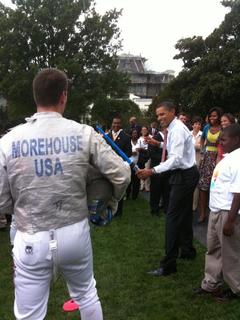 Tim Morehouse with President Obama