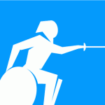 Wheelchair fencing logo for London 2012