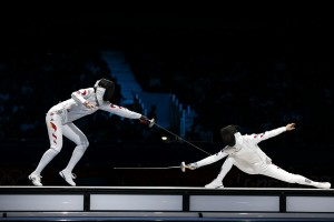 China continued winning in the team event and placed 3 fencers in the individual top-8.