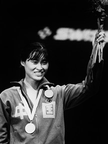 Jujie Luan won China's first fencing gold in 1984. In 2008 at the age of 50 she could still kick your butt.