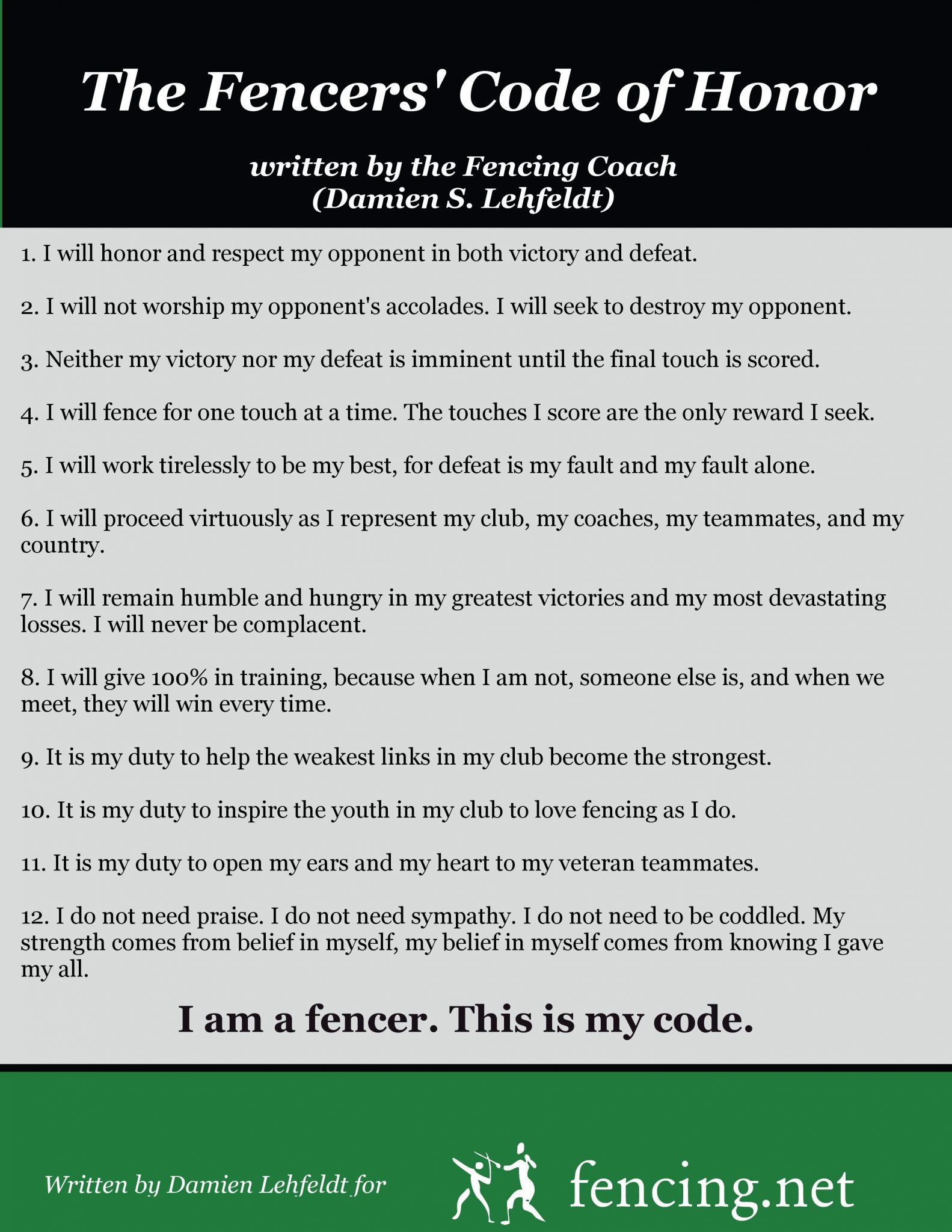 Fencers Code