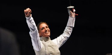 After a silver medal at the 2012 Olympics, Errigo wins her first world championships gold. Photo: FencingPhotos.com