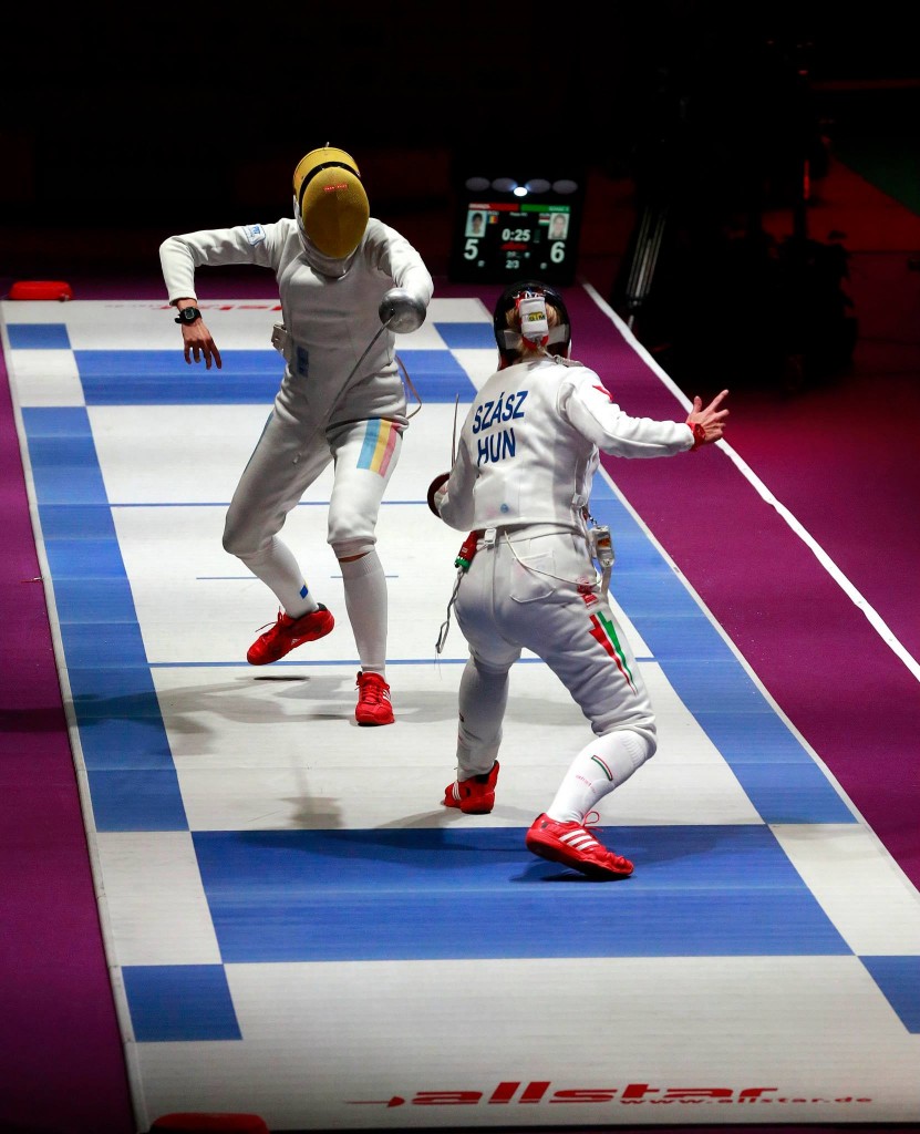 Women's Epee semi-finals at the World Combat Games. Photo S.Timacheff/FencingPhotos.com