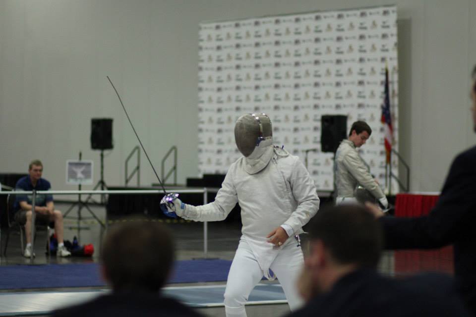 Damien competed in his first saber nationals. Photo credit: Cindi Williams-Moore