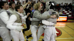 Columbia High School boy's team clinching the State Finals. Courtesy of Holly Buechel