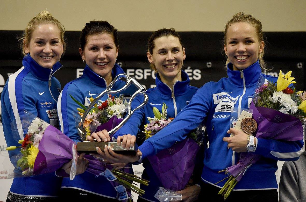 Estonia womens team epee gold Barcelona world cup