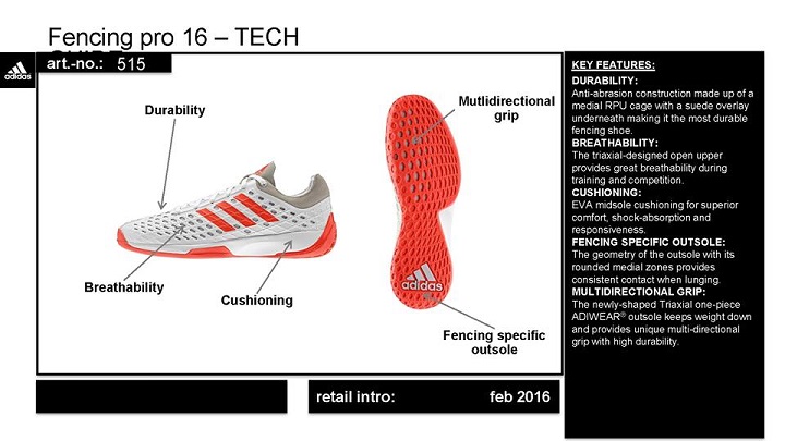 Adidas 2016 Fencing Shoe Fencing.Net