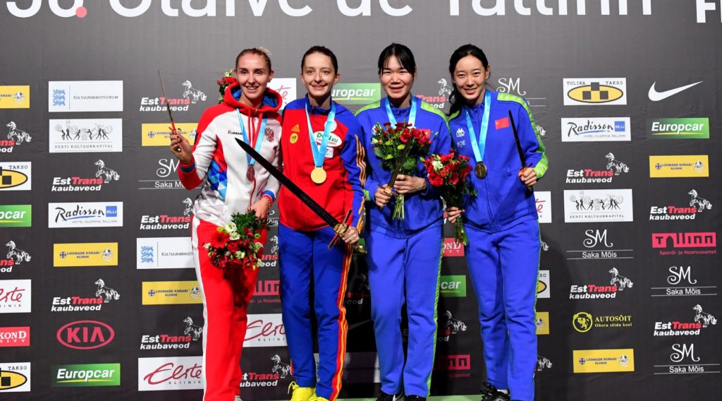 Women's Epee Individual Medalists - c/o FIE.org/Augusto Bizzi